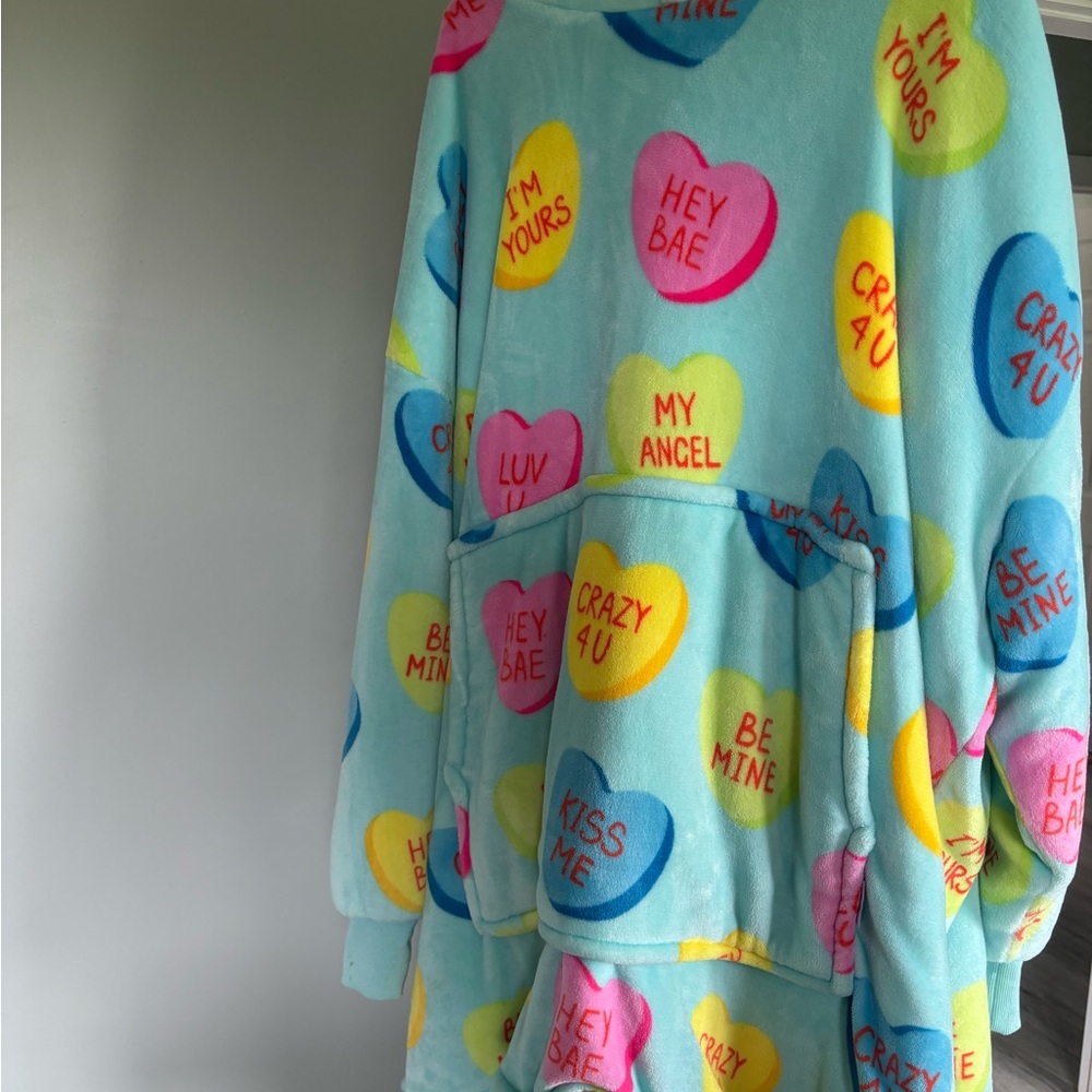 Colorful Heart Print Oodie